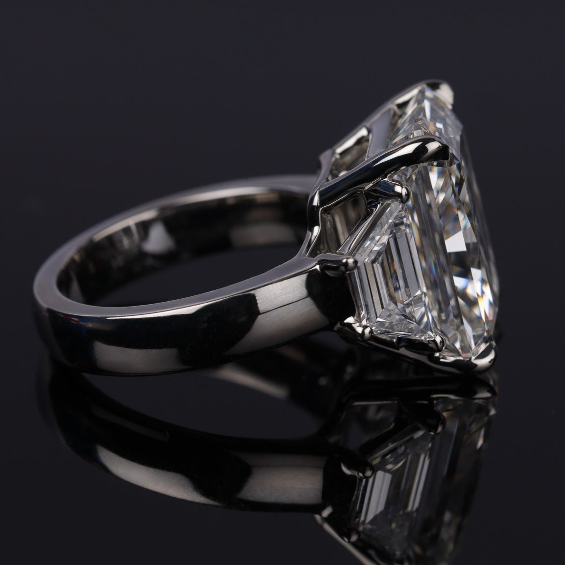 10 Carat Radiant Three Stone Diamond Ring