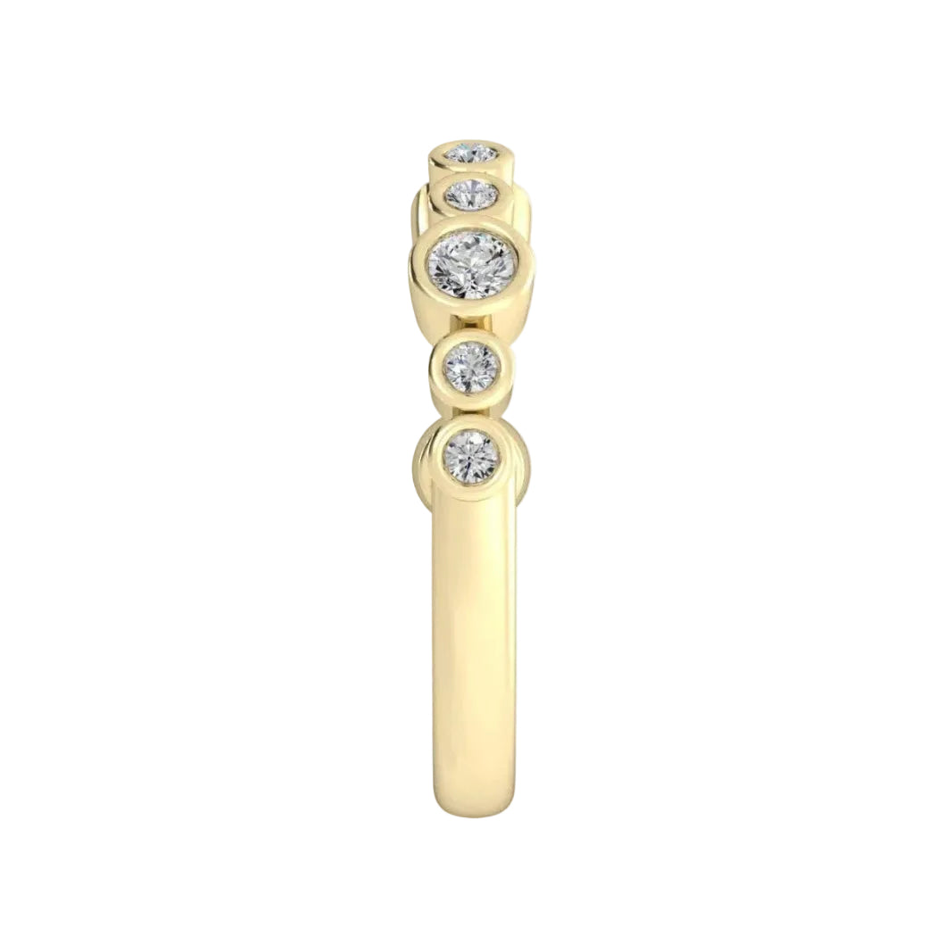 Bubble Round Bezel Half Way Band