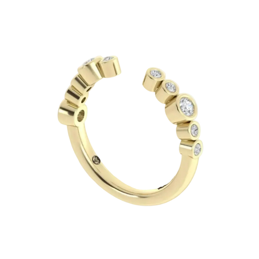 Bubble Round Bezel Half Way Band
