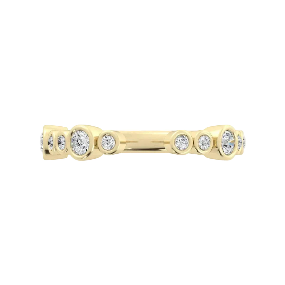 Bubble Round Bezel Half Way Band