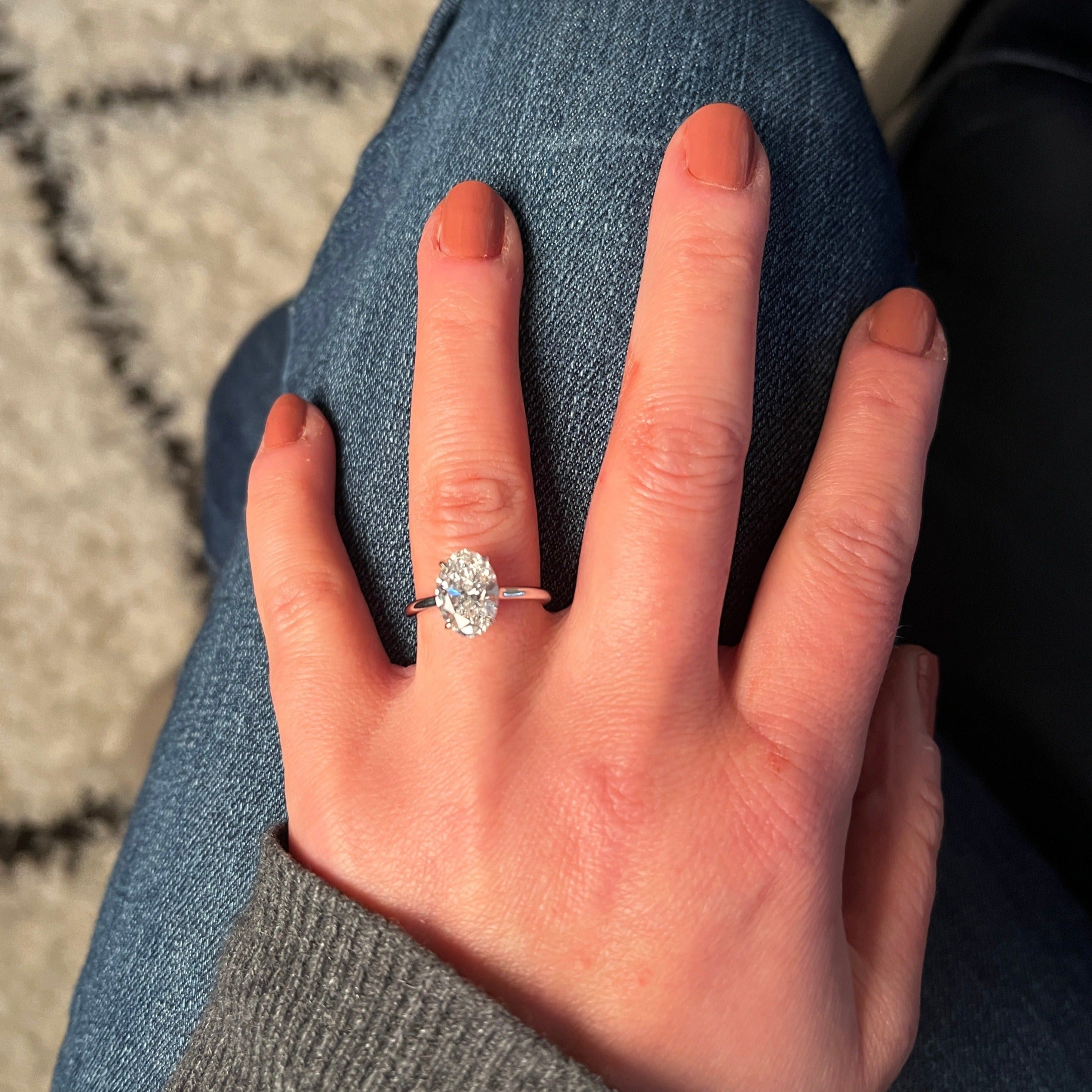 Engagement Ring 3 carat solitaire basket