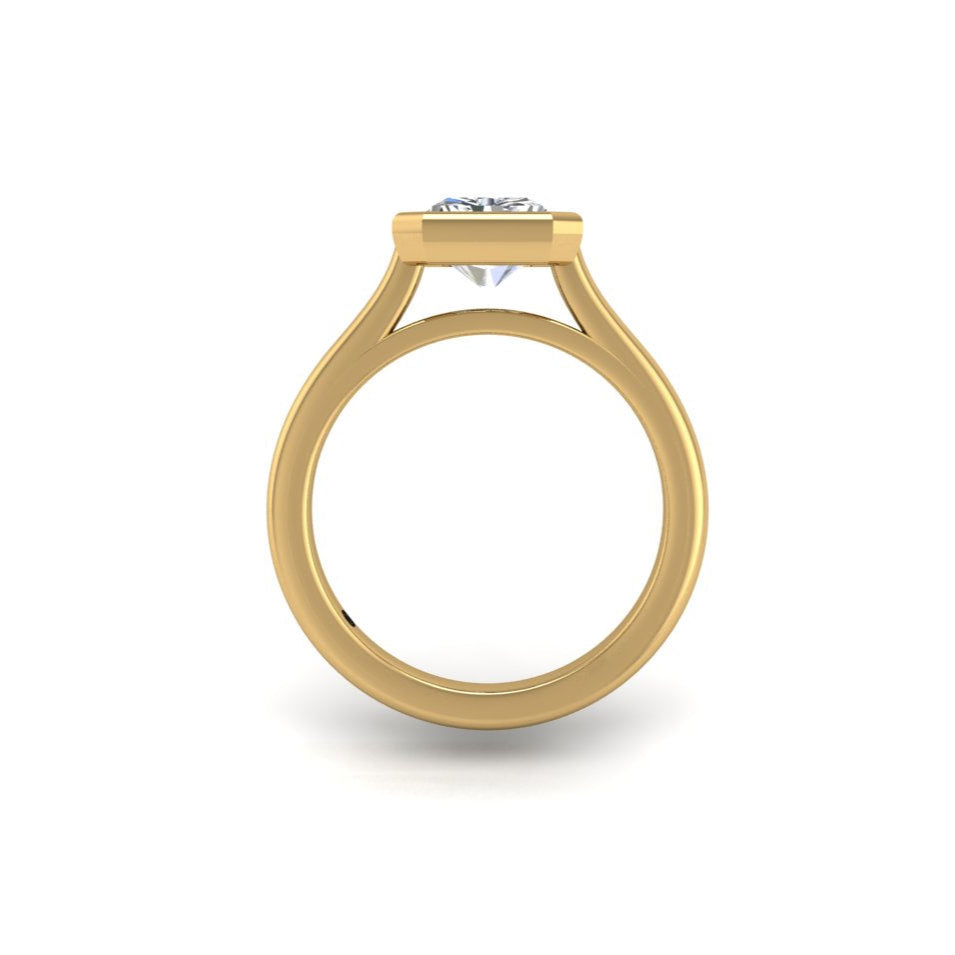 Engagement Ring Bezel Radiant Cathedral