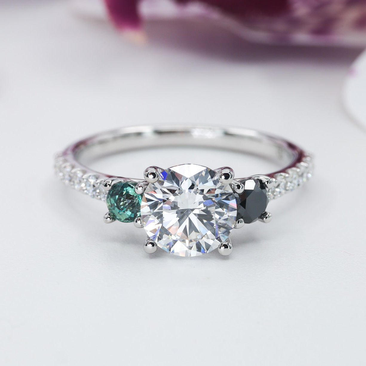 Engagement Ring Three Stones Before Now After