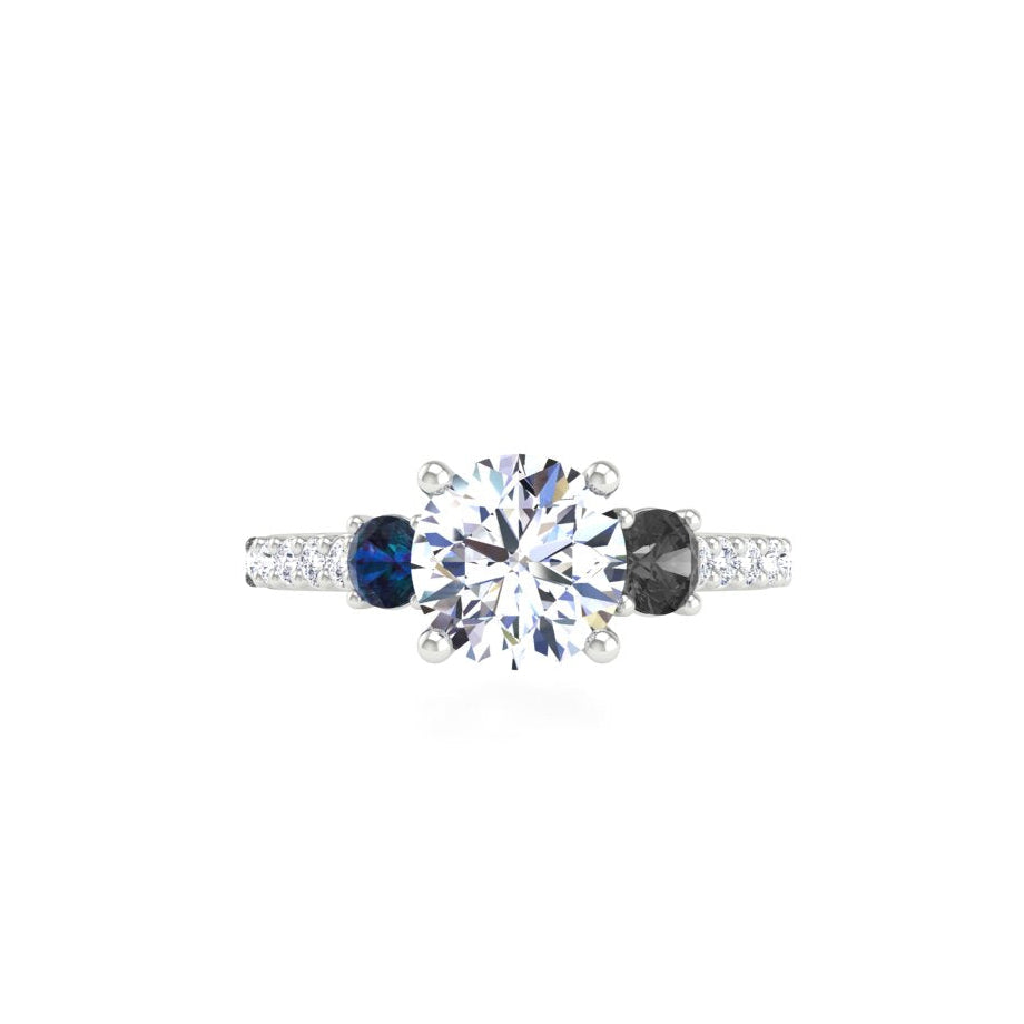 Engagement Ring Three Stones Before Now After