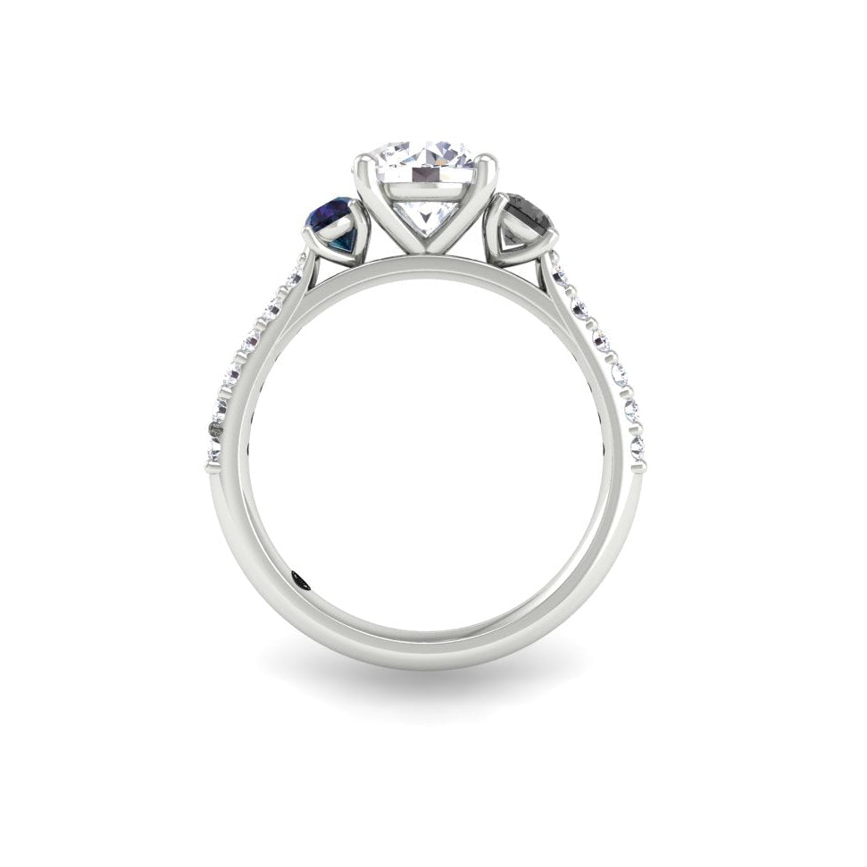 Engagement Ring Three Stones Before Now After