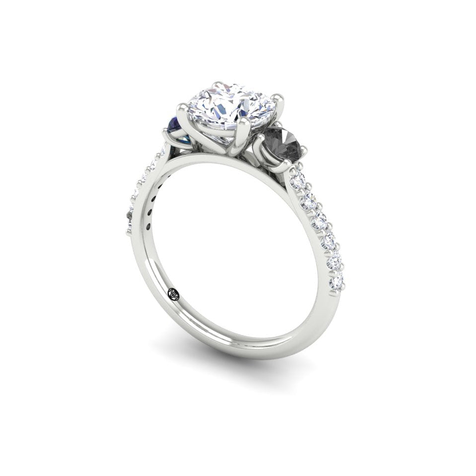 Engagement Ring Three Stones Before Now After