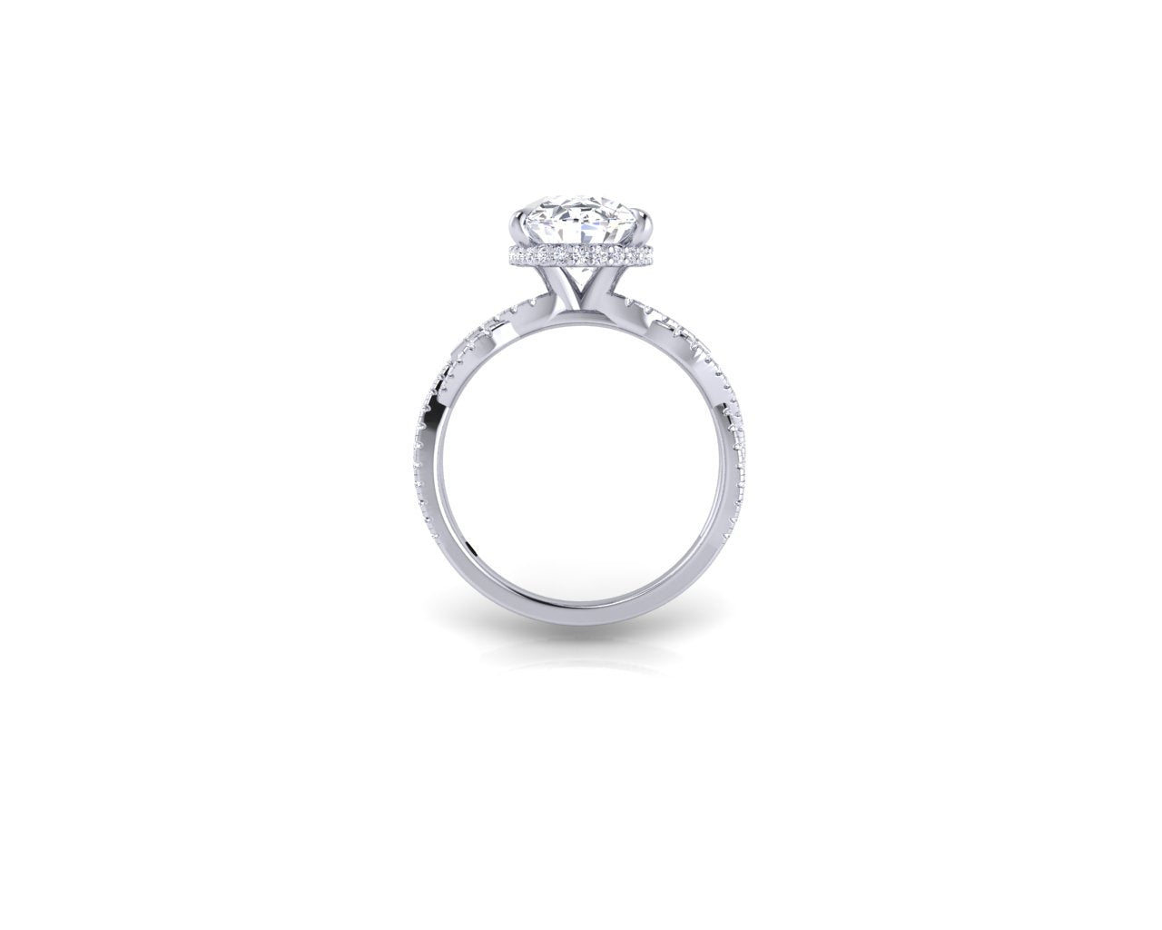 4 Carat Intertwine Band Hidden Halo