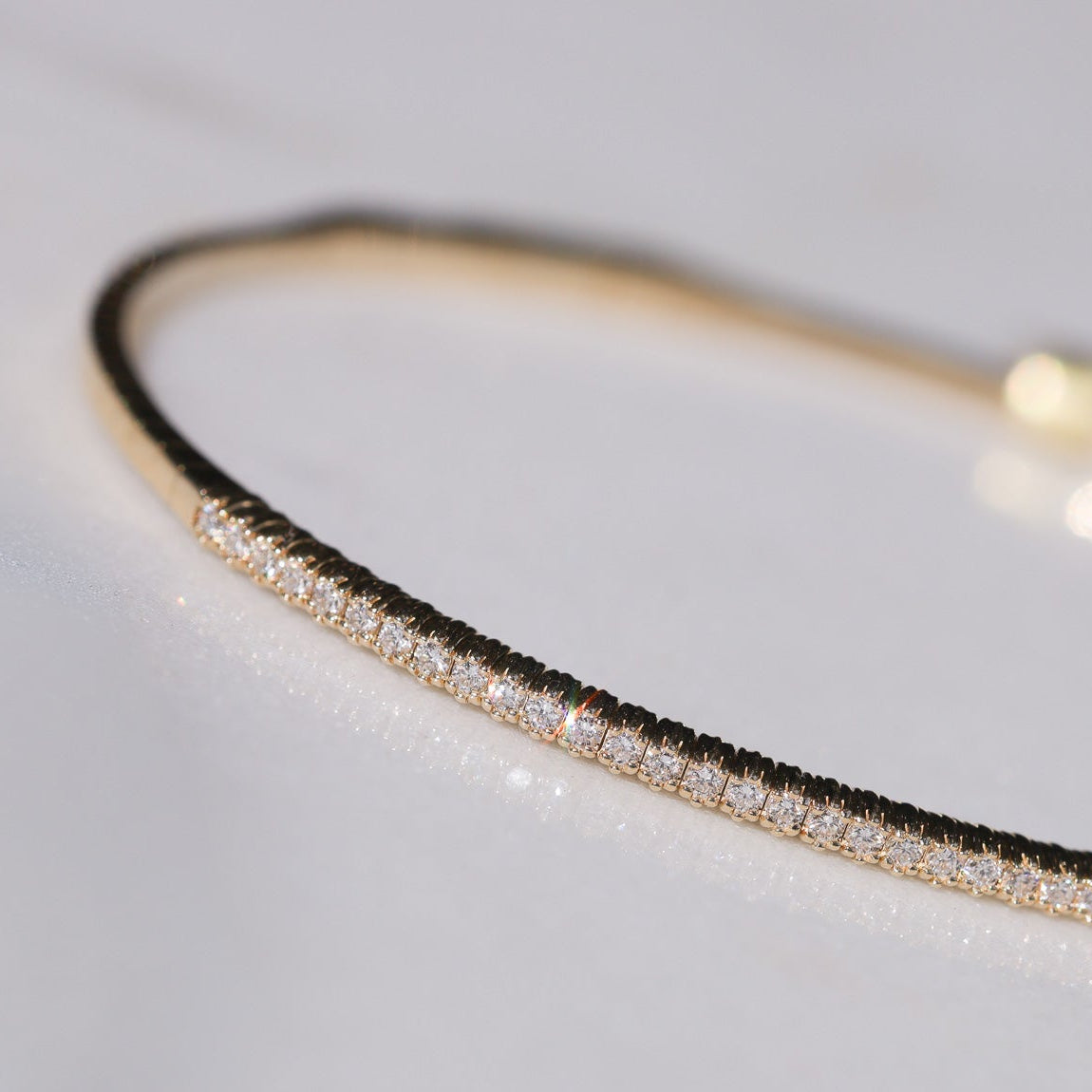 Flexible Diamond Tennis Bangle