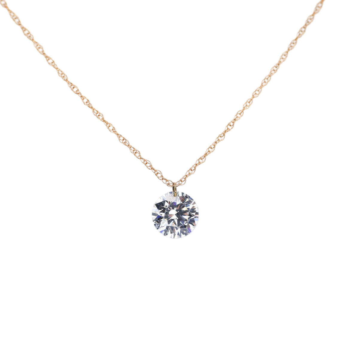 Floating diamond necklace