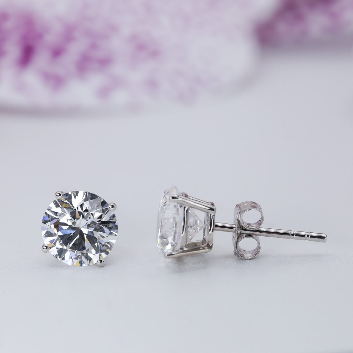 Round Diamond Studs Martini