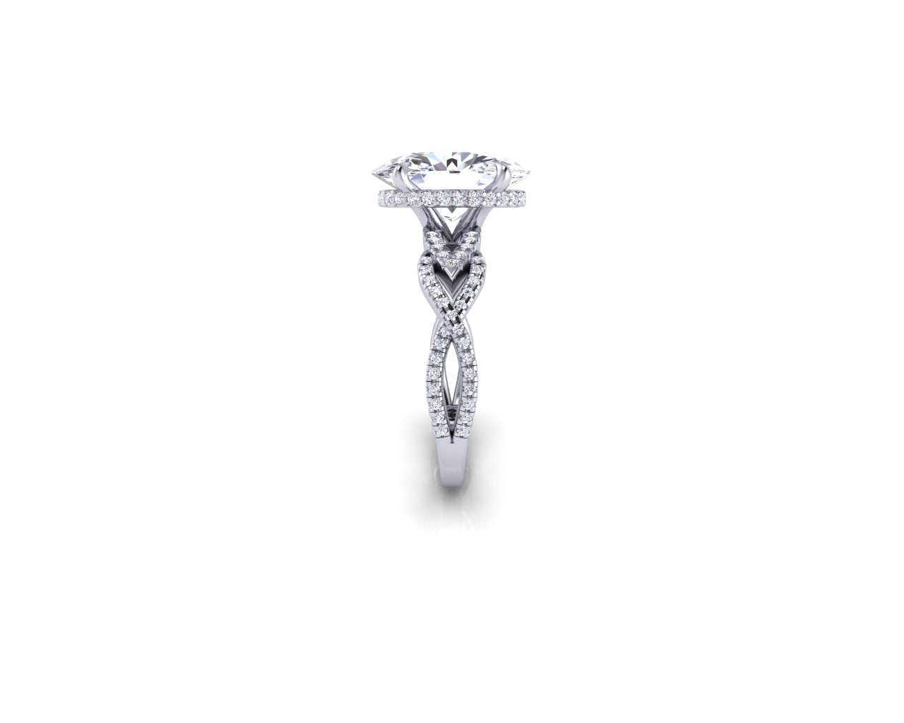 4 Carat Intertwine Band Hidden Halo