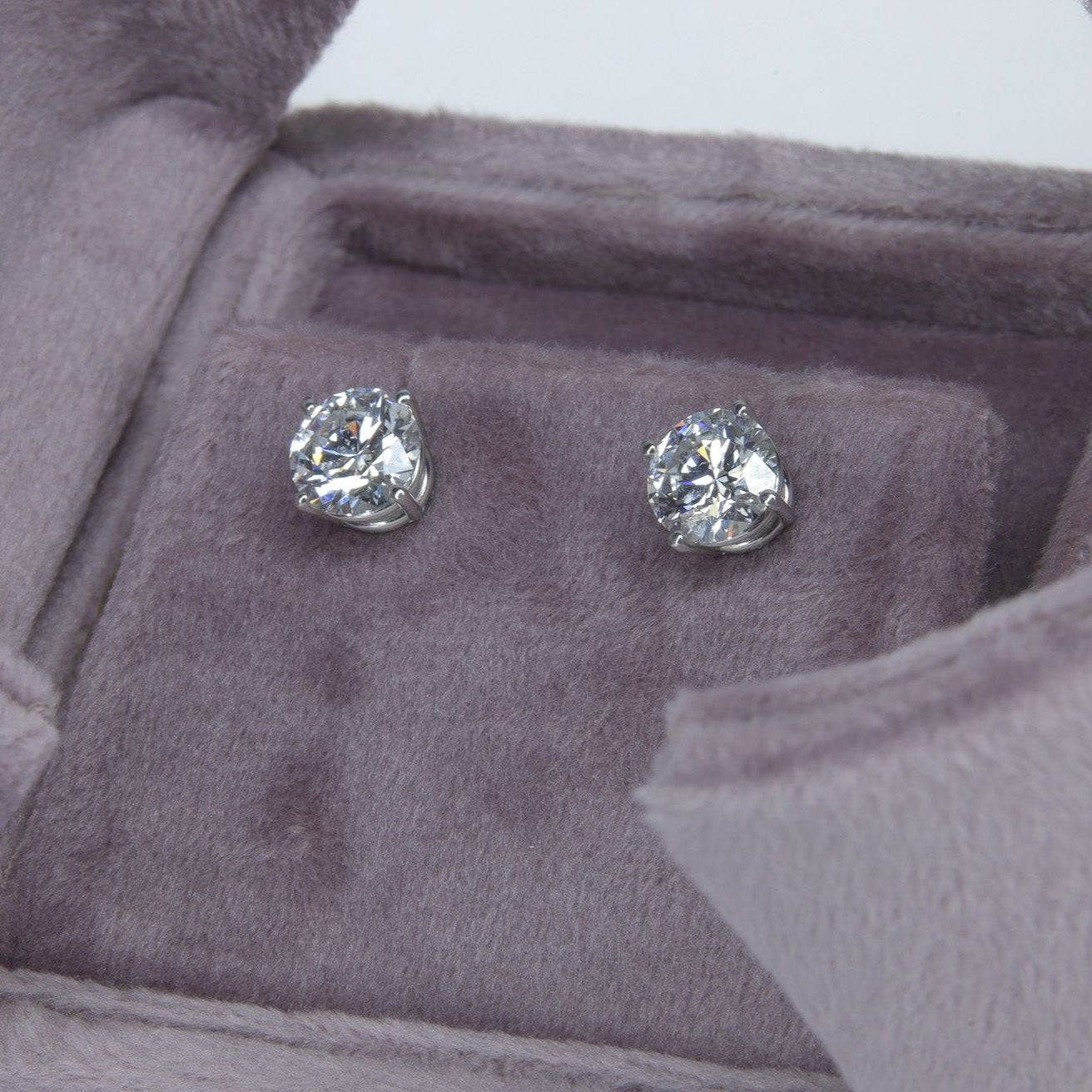 Round Diamond Studs 2, 3, 4 Carat