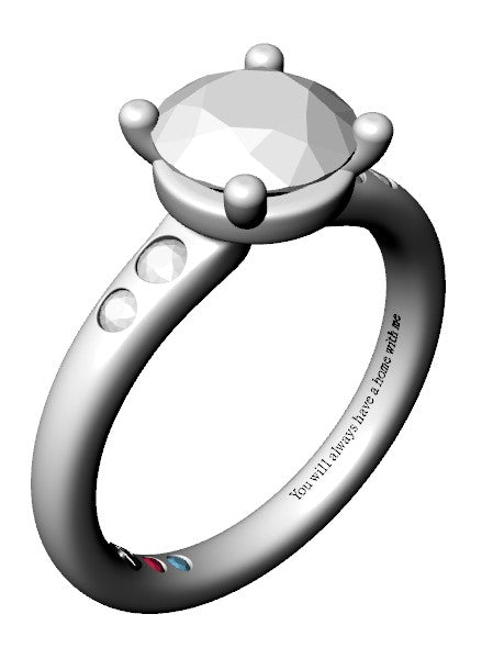 Engagement Ring Low profile 1.12 ct Round - Ryan Custom