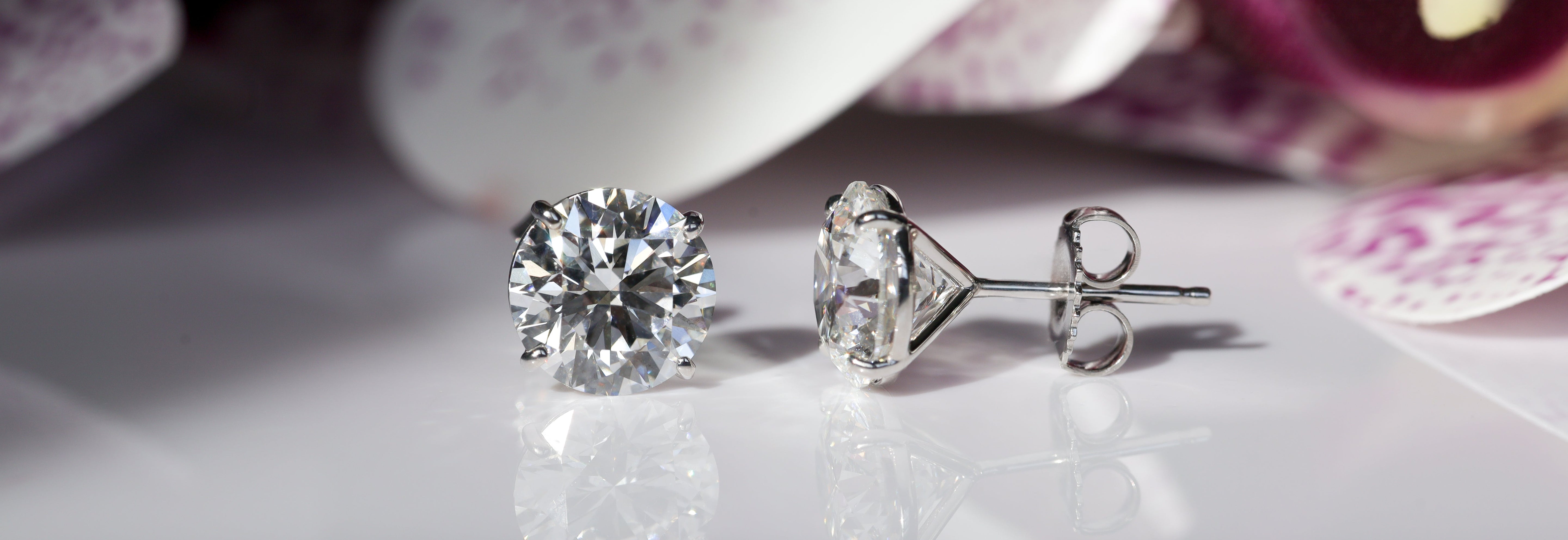 6 carat martini studs