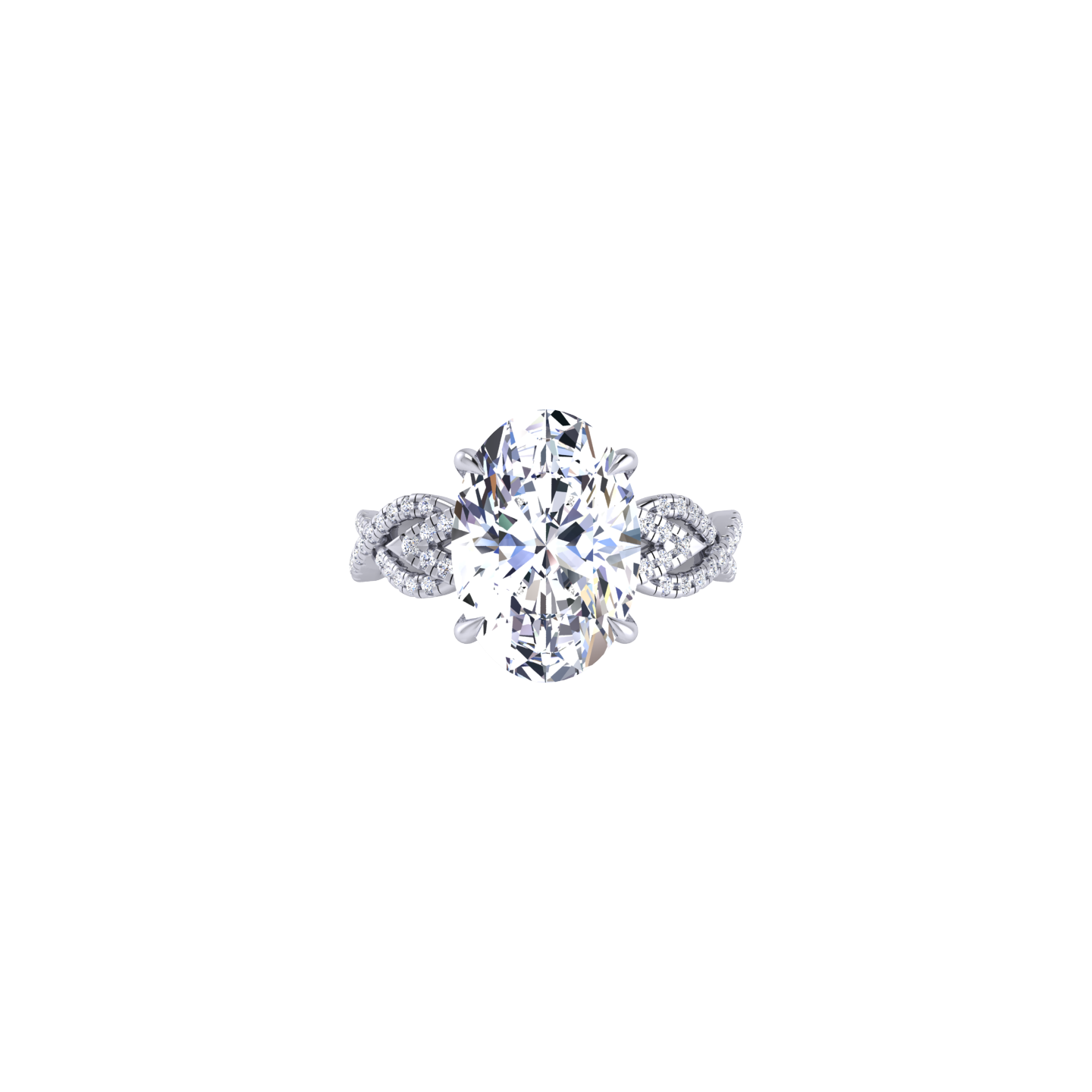 4 Carat Intertwine Band Hidden Halo
