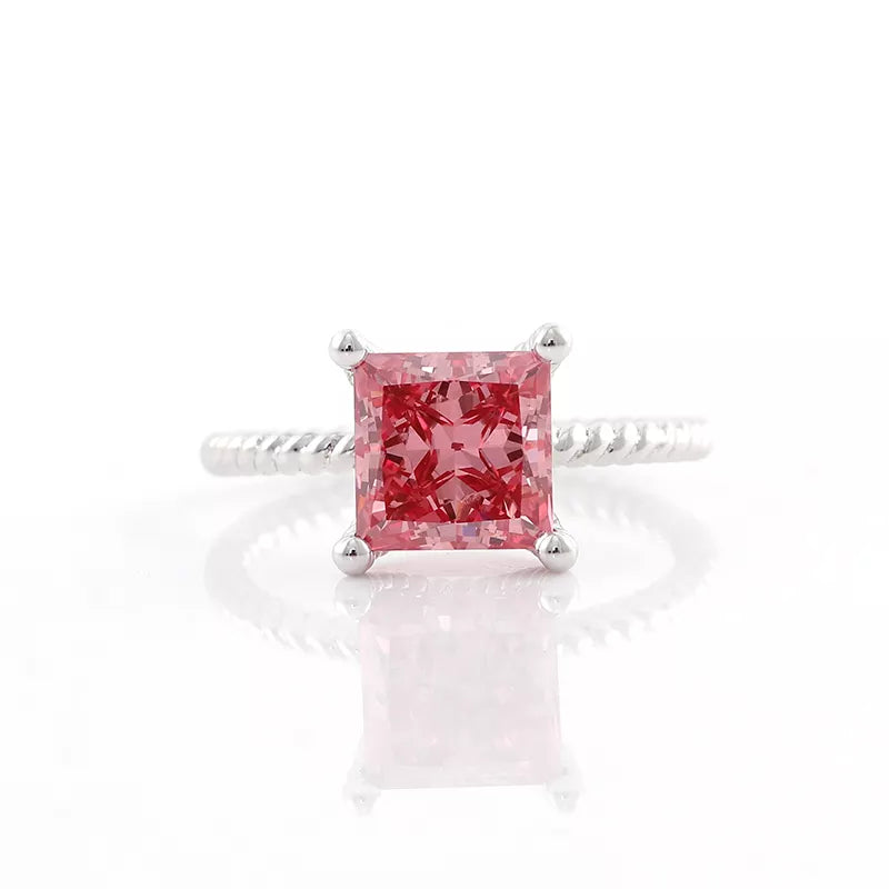 Engagement Ring 2 Carat Pink Sapphire Cable