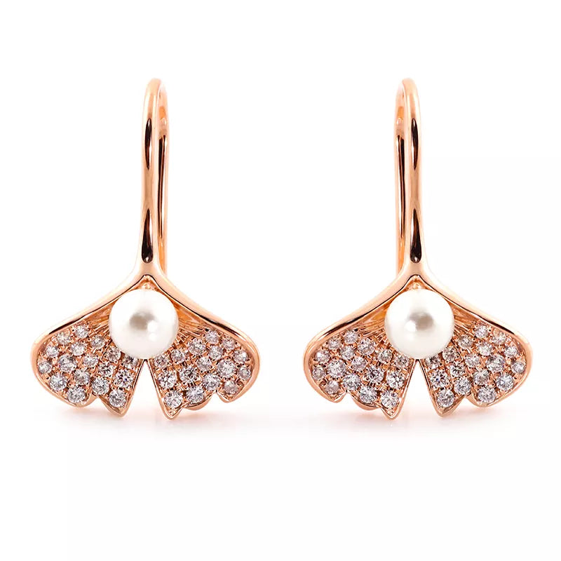 Diamonds Pearls Drop Earrings