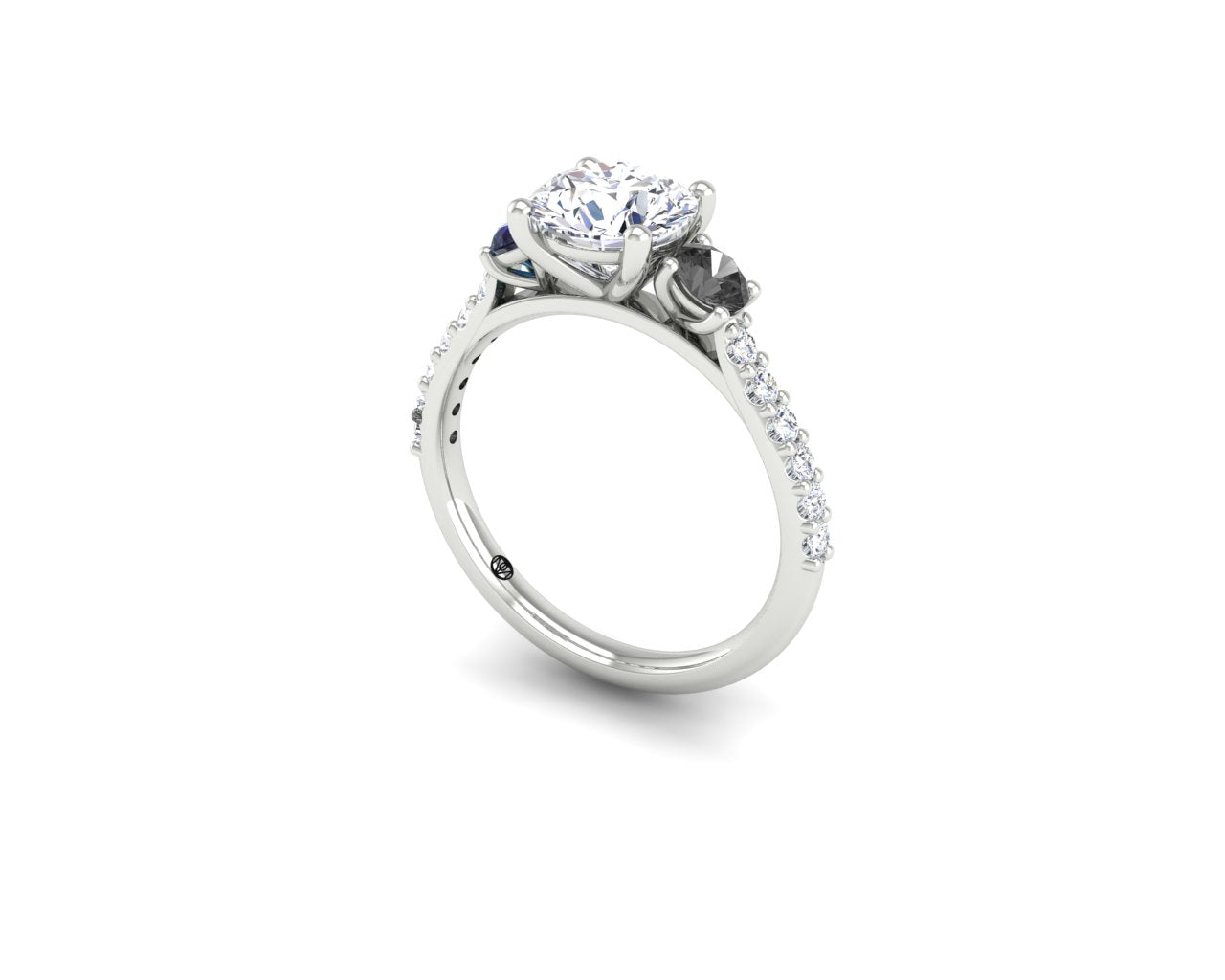 Engagement Ring Three Stones Before Now After - Naveed Custom