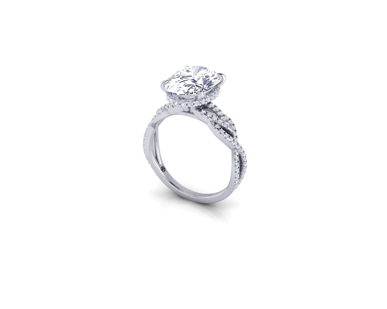 4 Carat Intertwine Band Hidden Halo