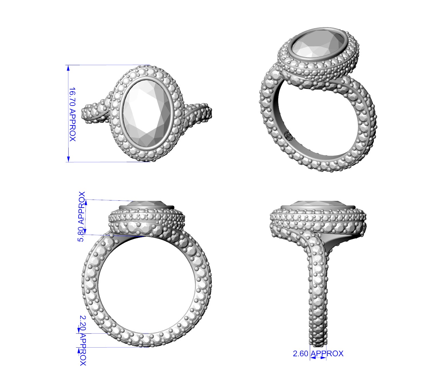 3 Carat Oval Eternal Bond Bypass - Custom William