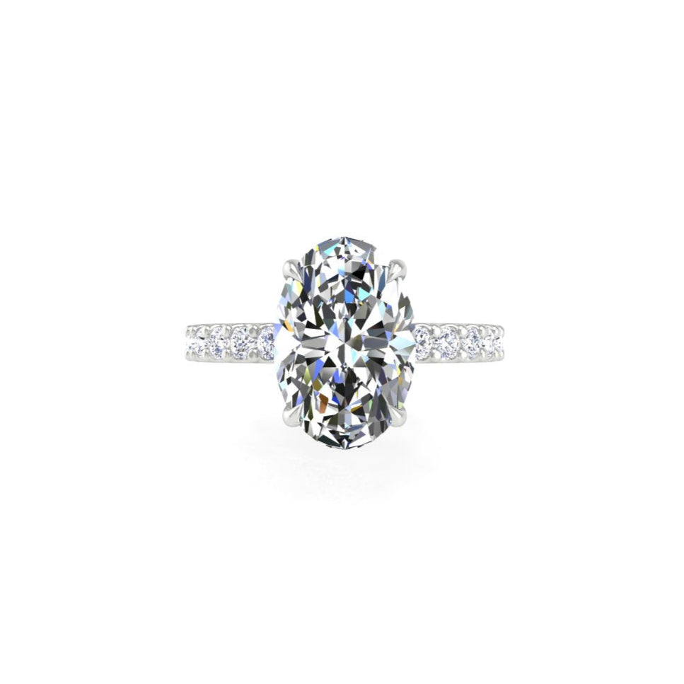 3 carat oval low profile