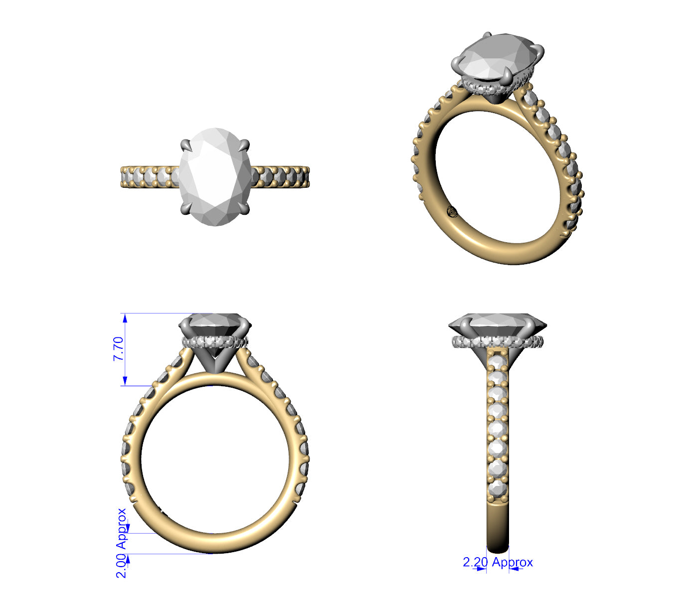 Judi cathedral 2.5ct Gia yellow platinum