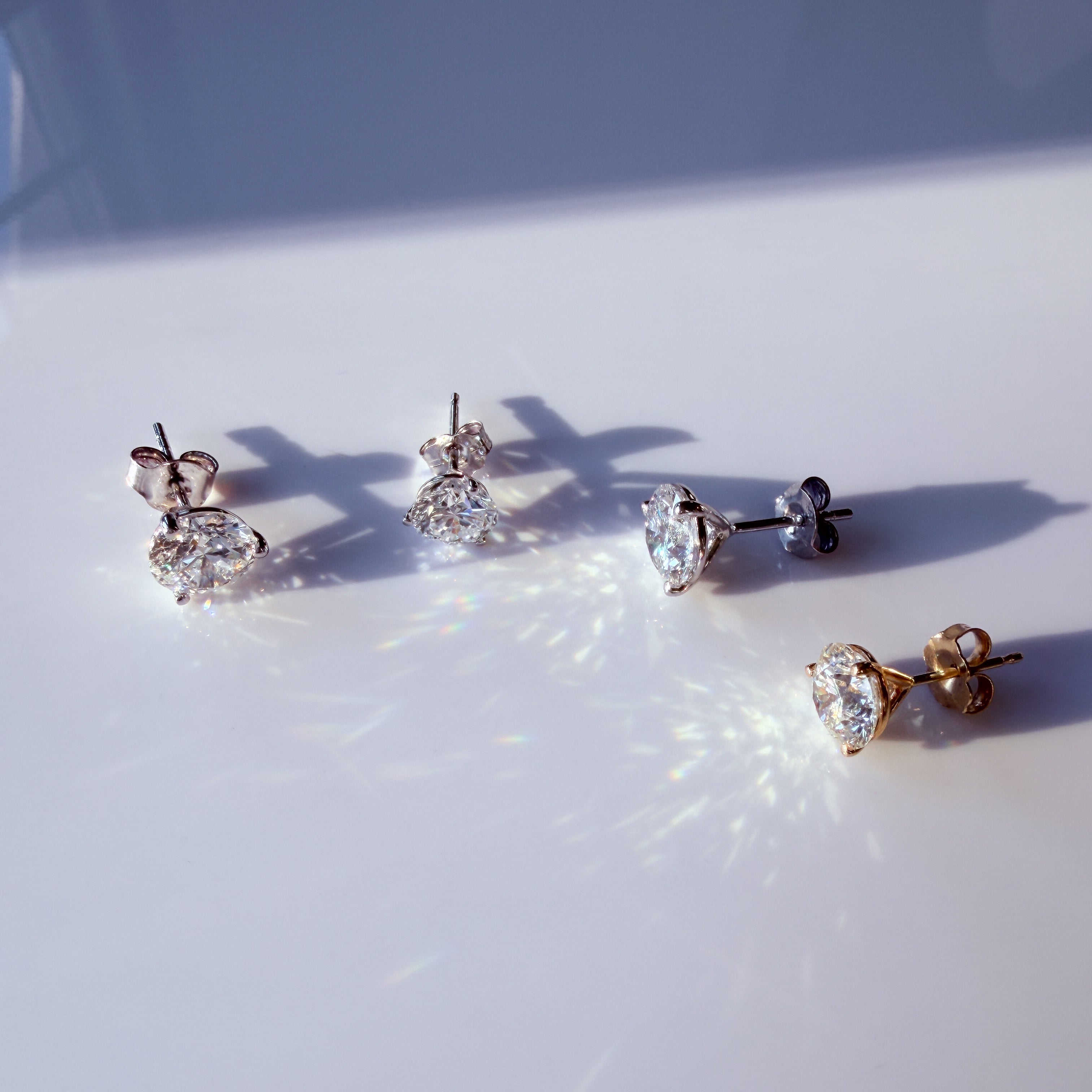 diamond martini studs