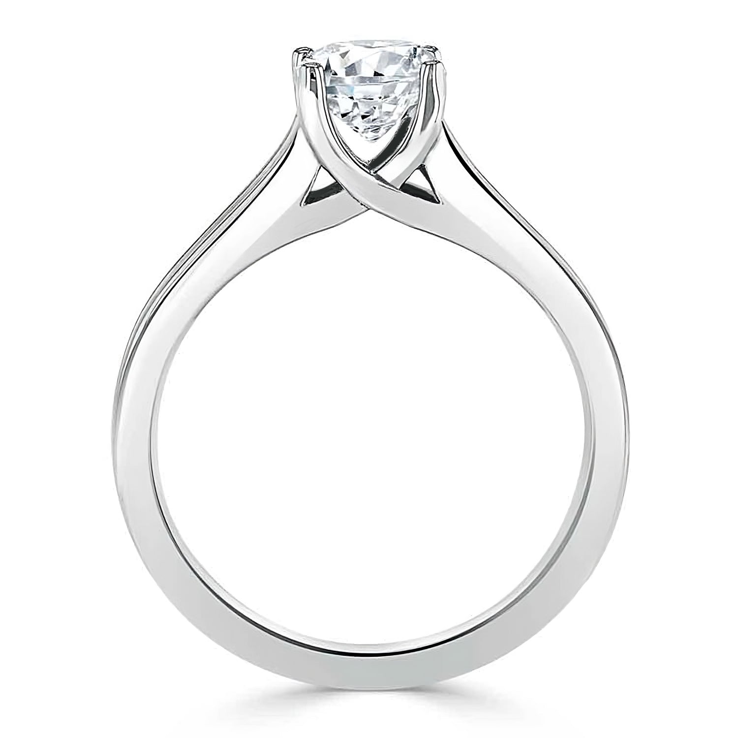 Engagement Ring 1 Carat Asscher Cut Lab Diamond Solitaire