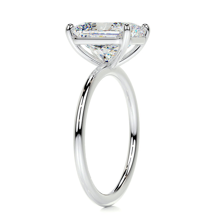 Engagement Ring 4 Carat Radiant Cut Lab Diamond Stone Solitaire Style