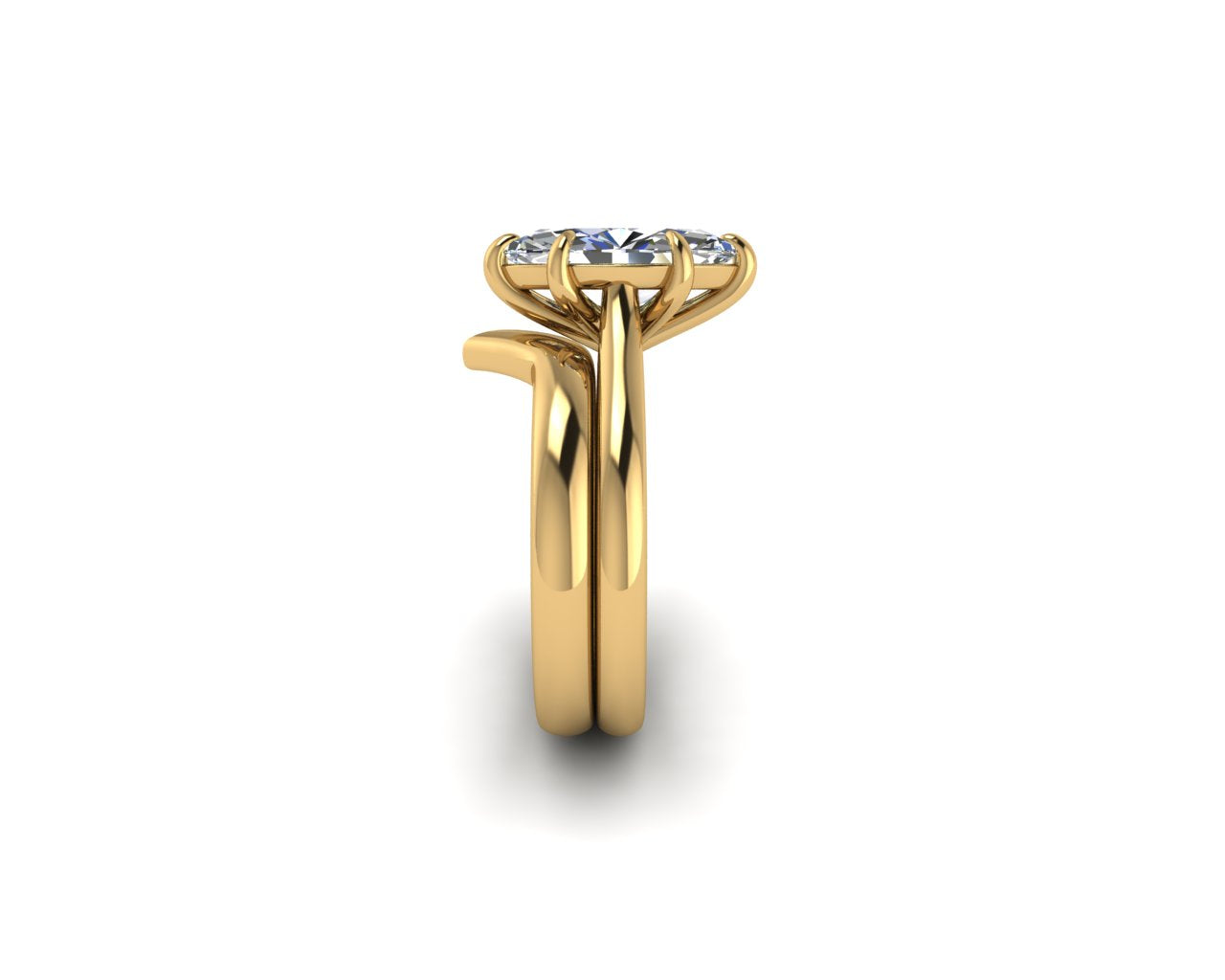 Engagement Ring Marquise Cut Diamond Wedding Set 2 carat