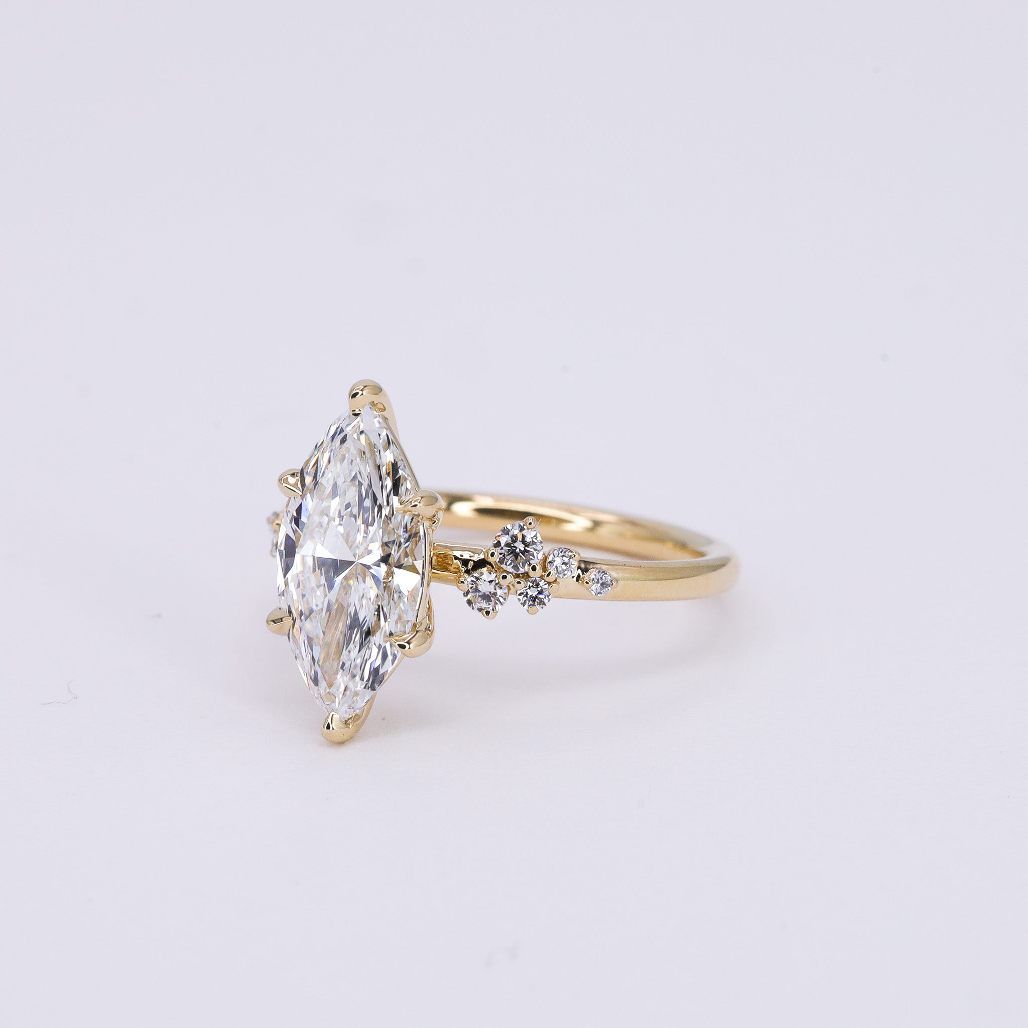 Engagement Ring Marquise Side Stones