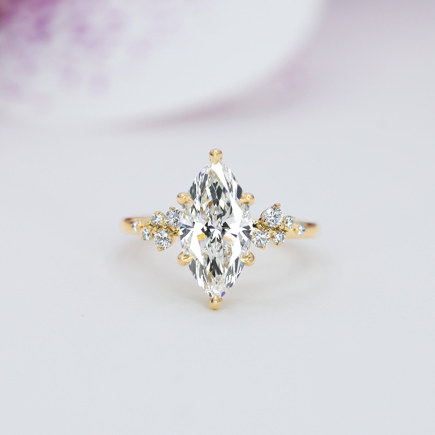 Engagement Ring Marquise Side Stones