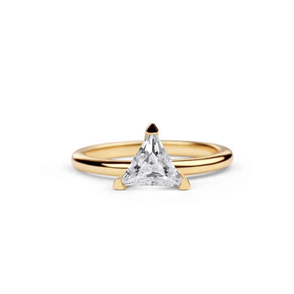 Engagement Ring Trillion Cut Diamond