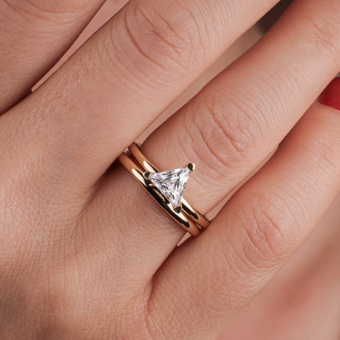 Engagement Ring Trillion Triangle cut diamond