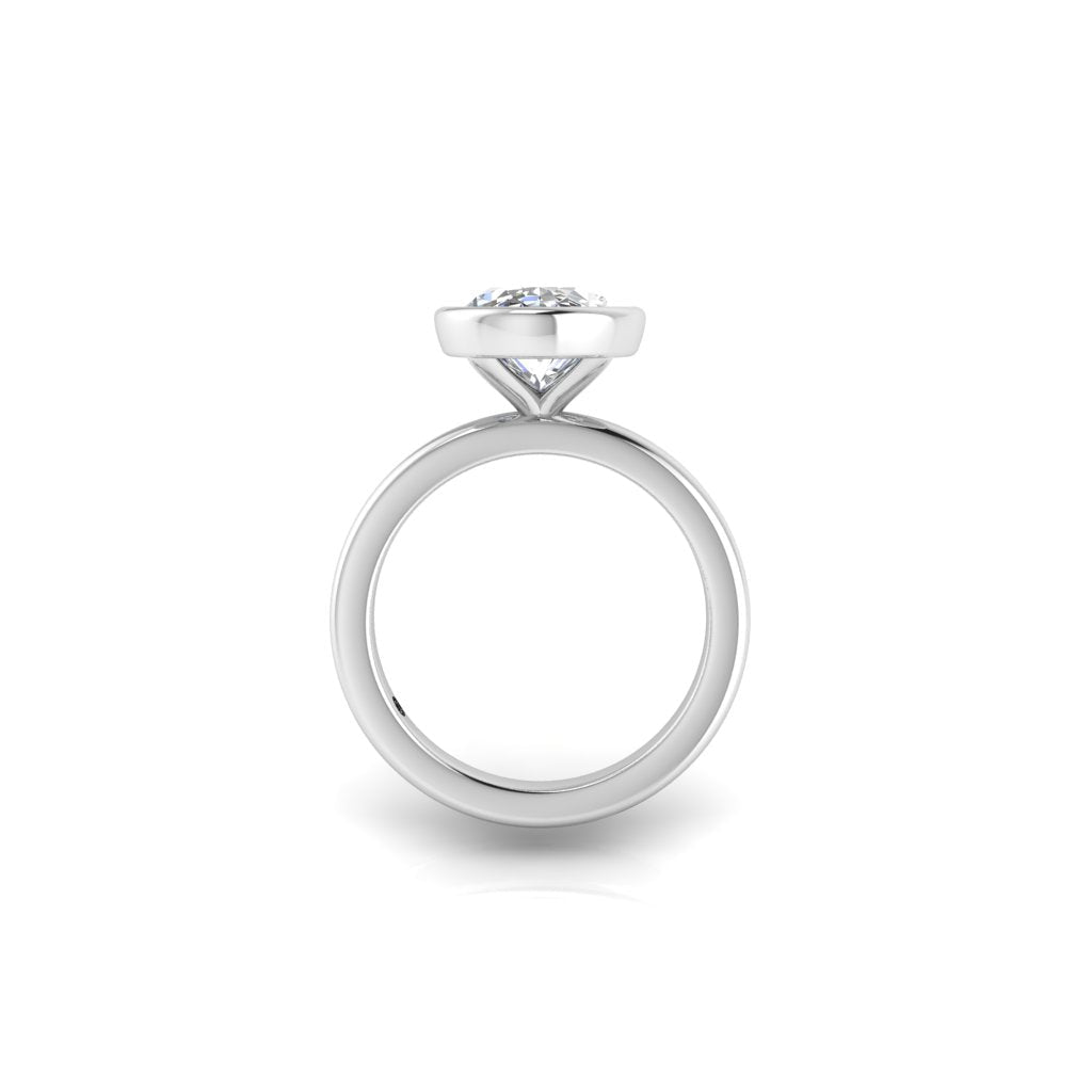 Engagement Ring Bezel Oval Basket