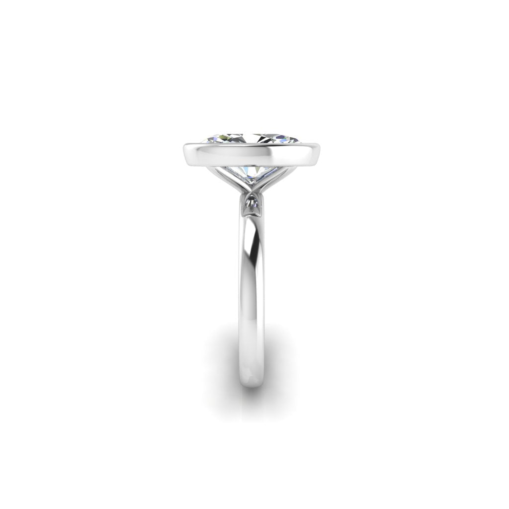 Engagement Ring Bezel Oval Basket