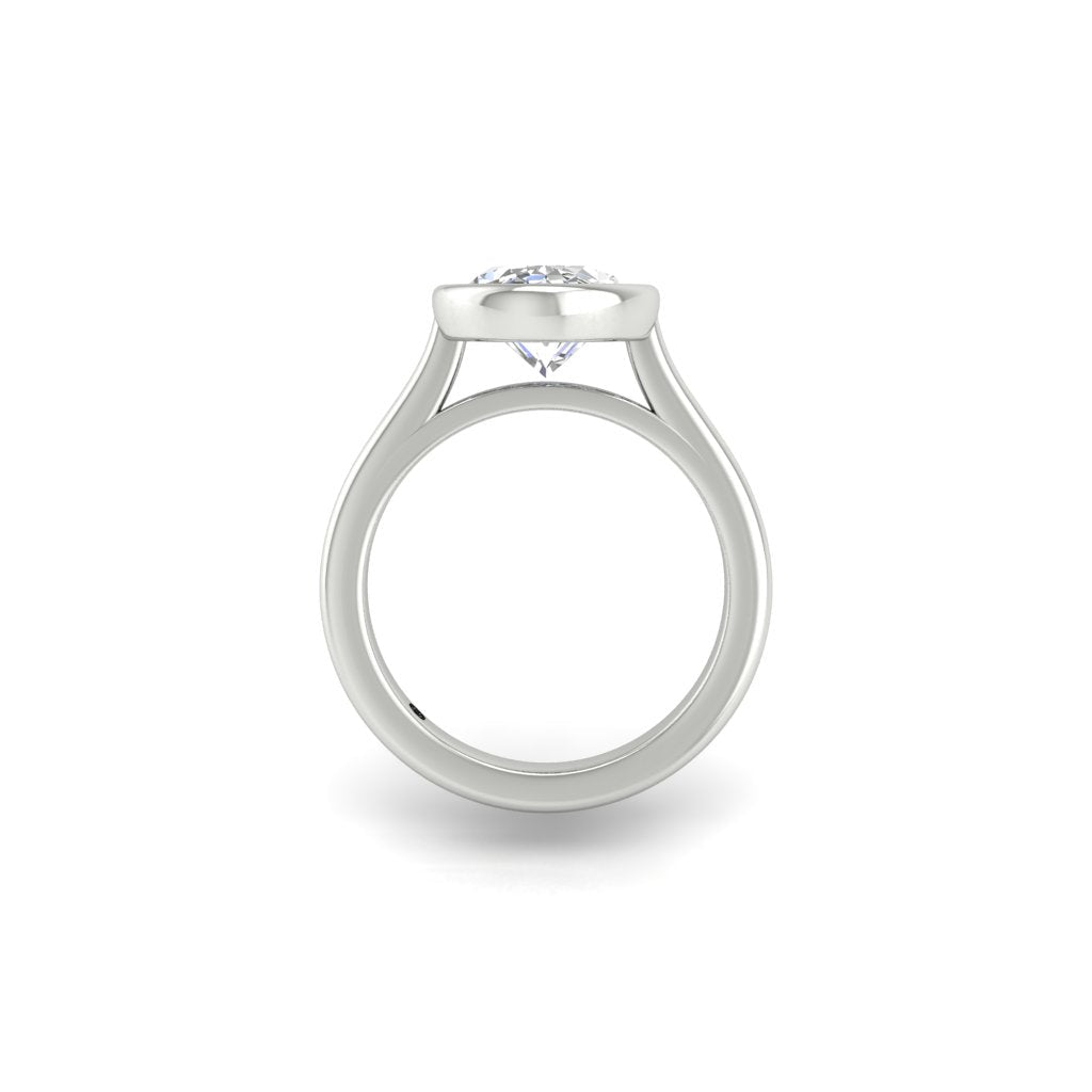 Engagement Ring Bezel Oval Cathedral Setting