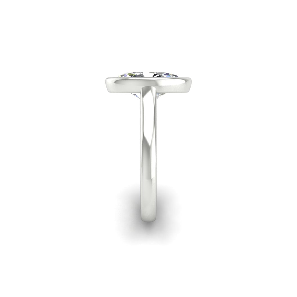 Engagement Ring Bezel Oval Cathedral Setting