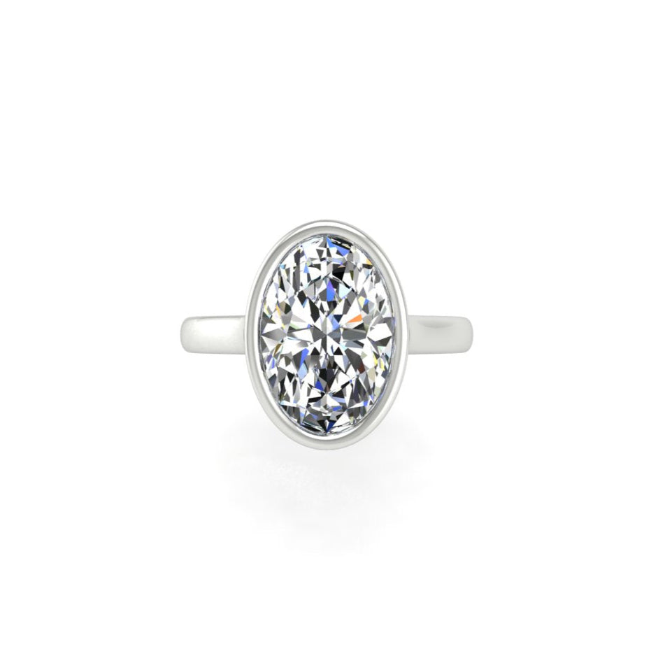 Engagement Ring Bezel Oval