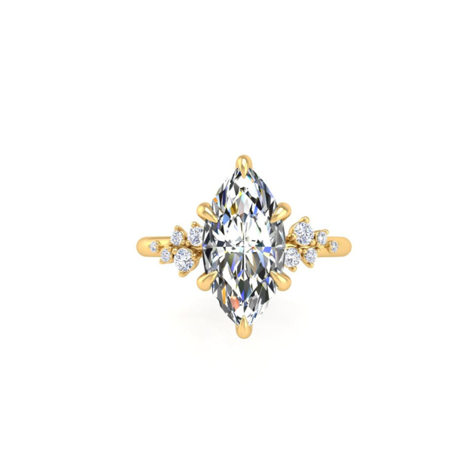 Engagement Ring Marquise Side Stones