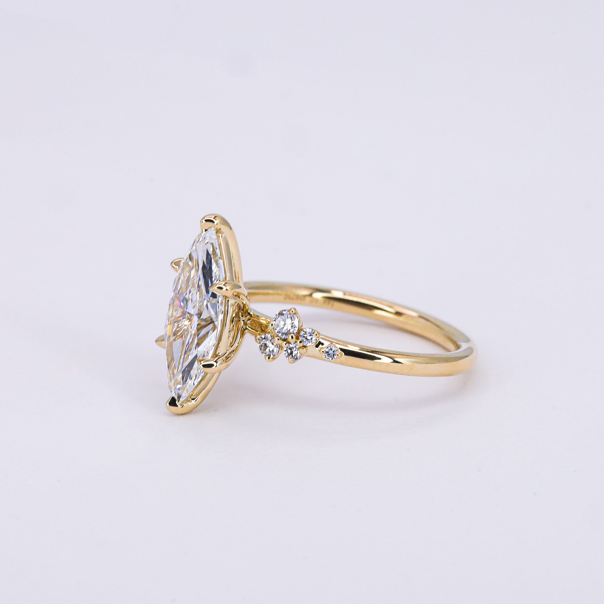Engagement Ring Marquise Side Stones