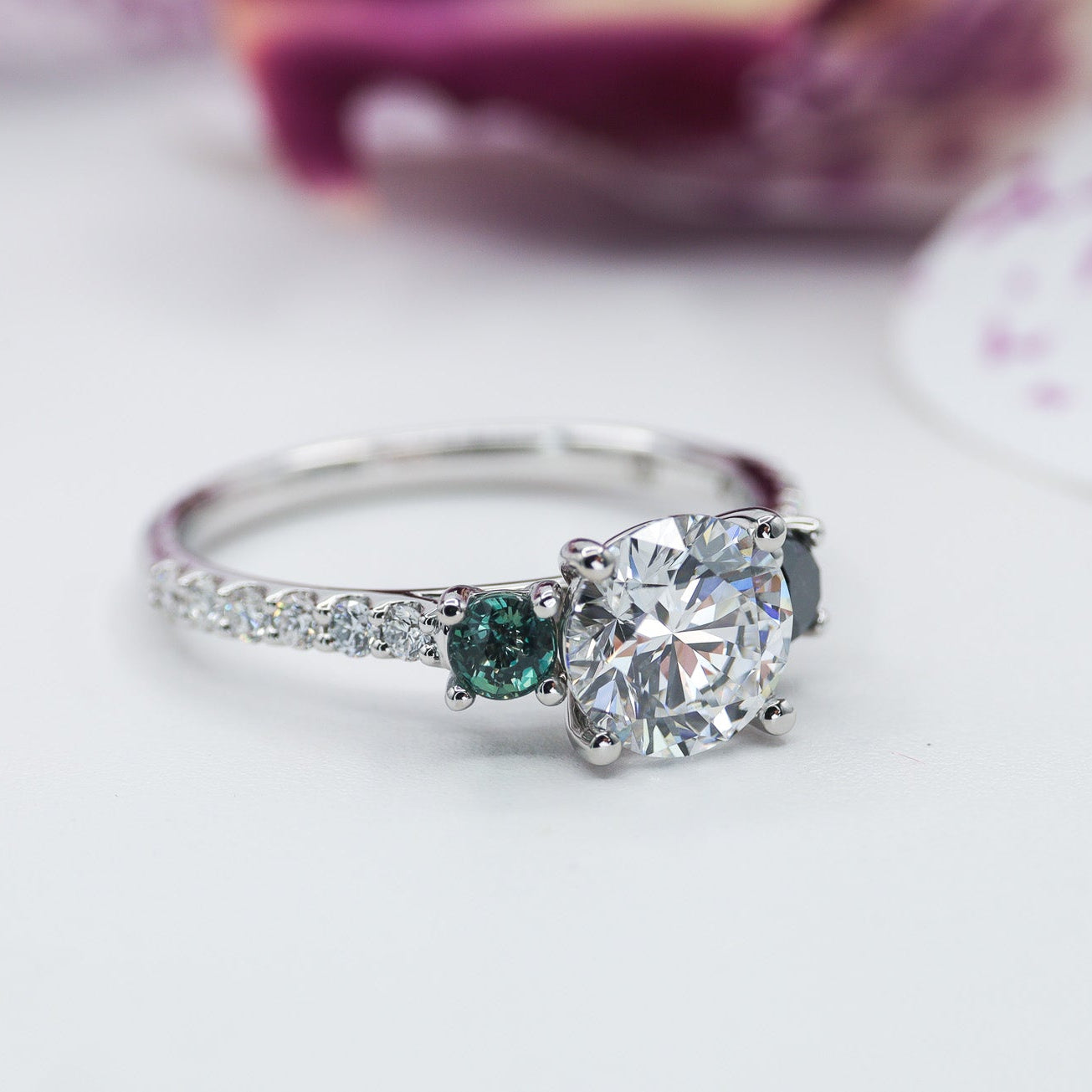 Engagement Ring Three Stones Before Now After