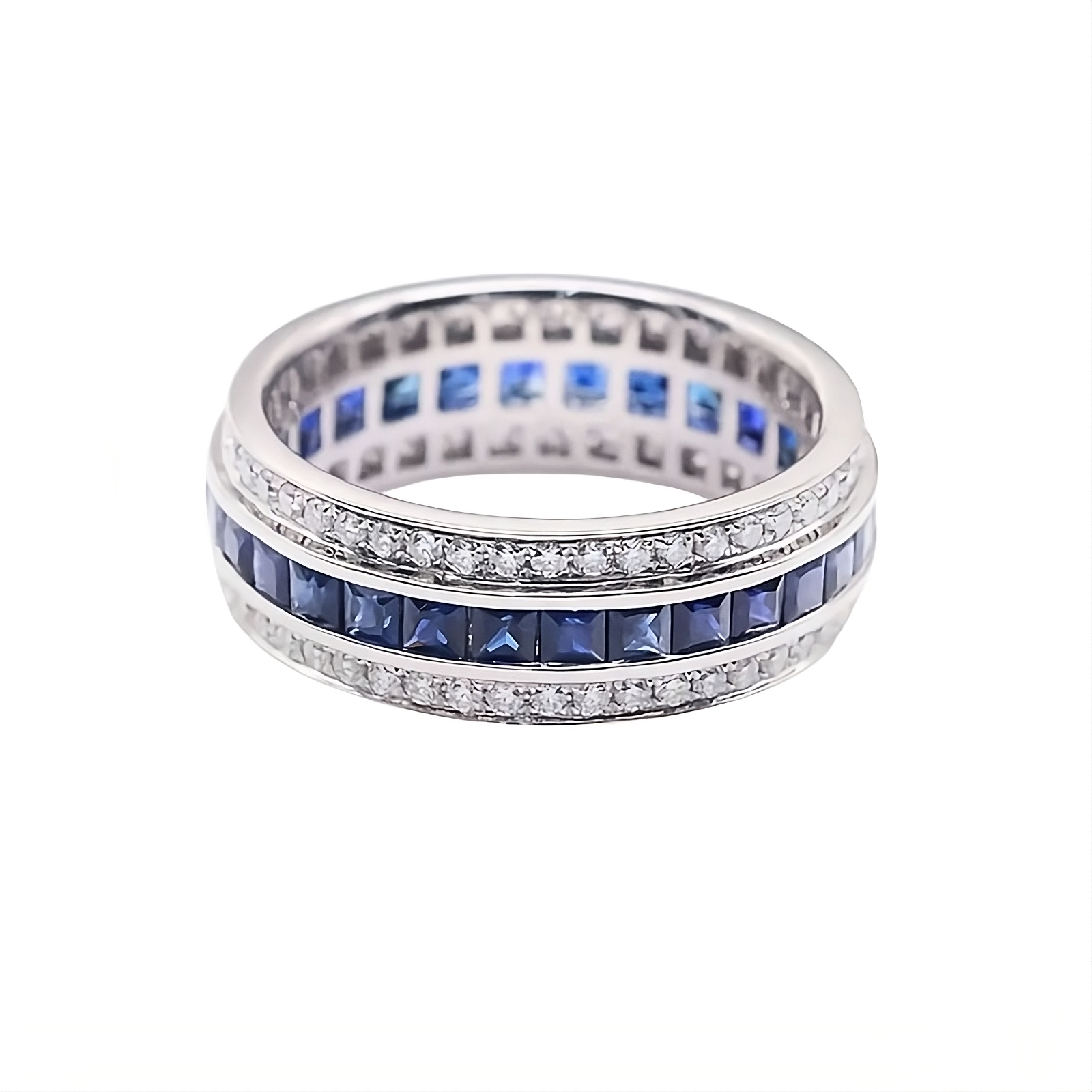 Eternity Band Sapphire And Diamonds