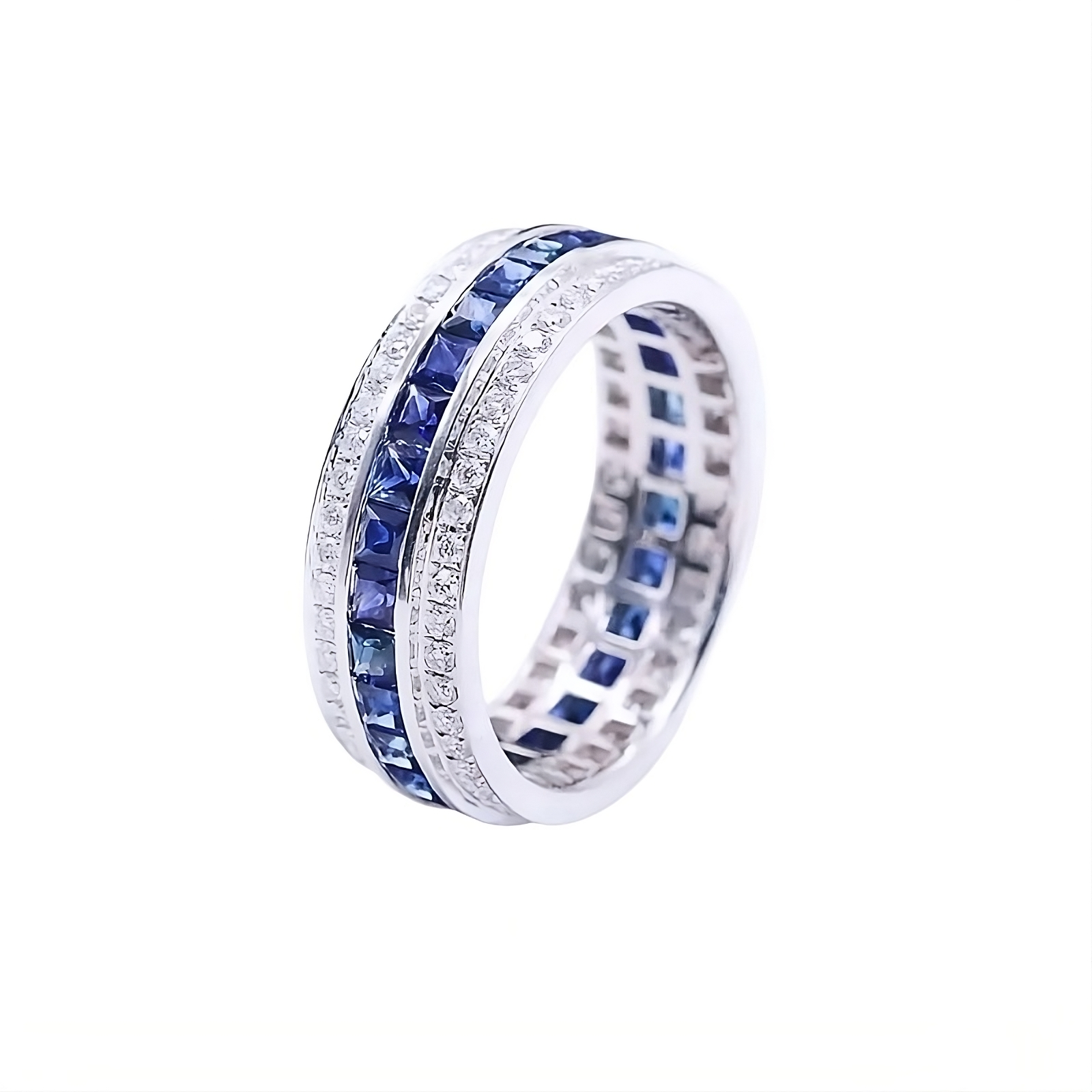 Eternity Band Sapphire And Diamonds