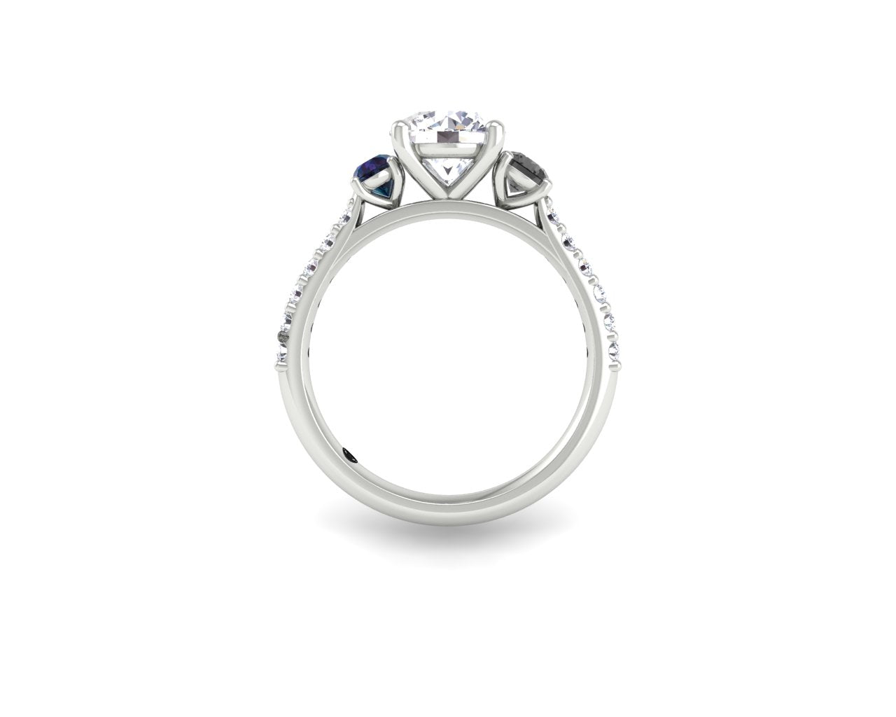 Engagement Ring Three Stones Before Now After - Naveed Custom