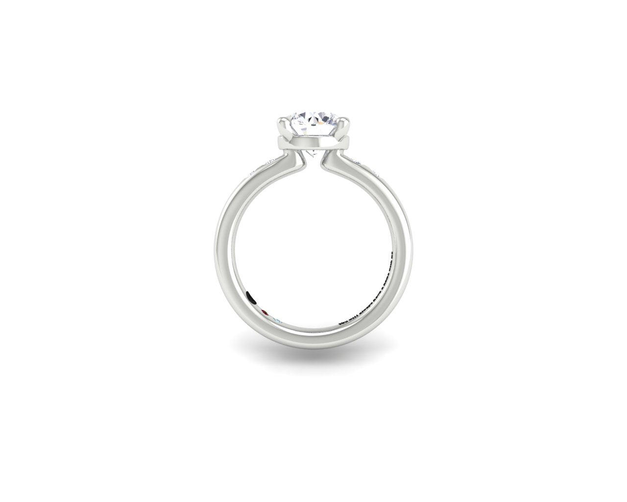 Engagement Ring Low profile 1.12 ct Round - Ryan Custom