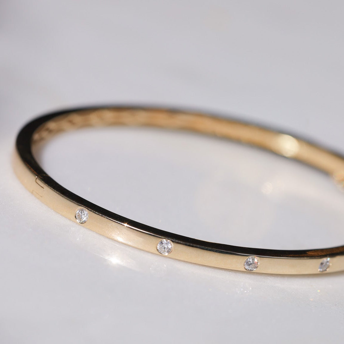 Flush Set Diamond Bangle
