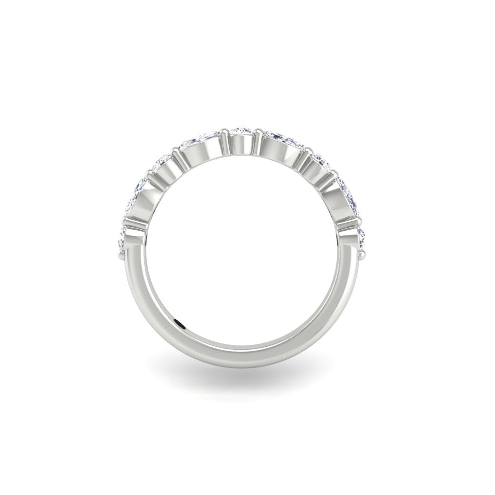 Marquise and Round Band Shared Prong
