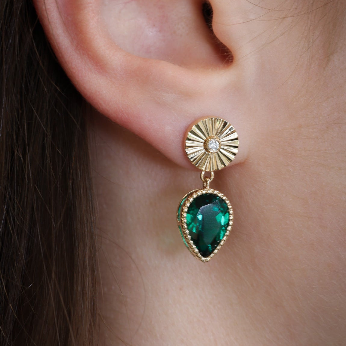 Sanburst Earrings Body Art Deco