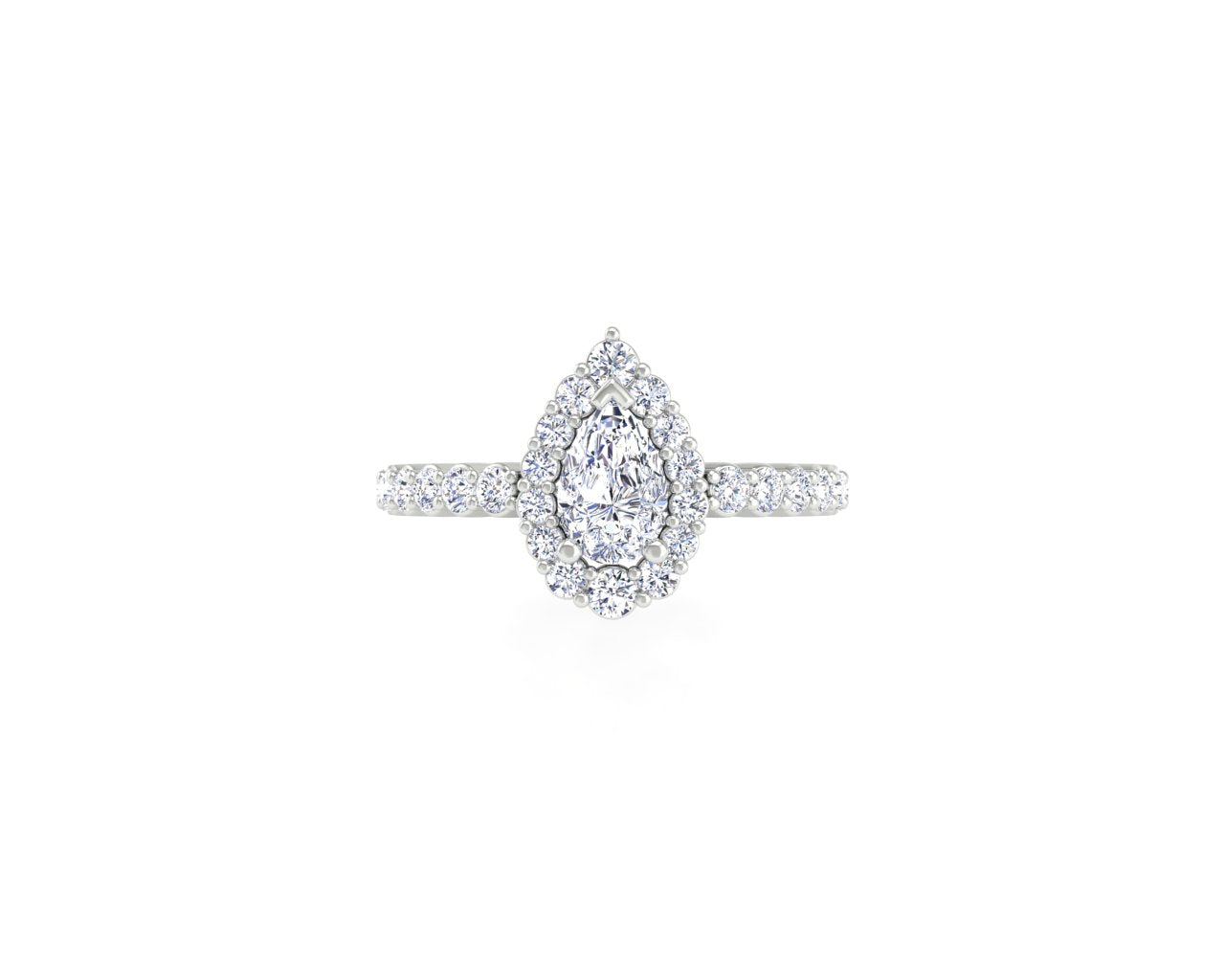 Heirloom Pieces Center Ring with Pear, Ring Enhancer, Cross- Michelle and Kyle